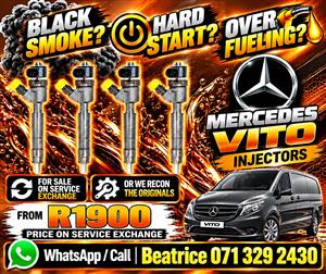 MERCEDES BENZ VITO INJECTORS FOR SALE WITH WARRANTY INCLUDED 