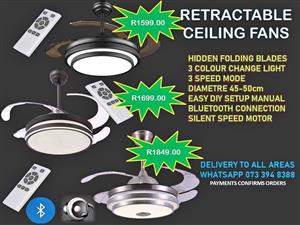 Retractable Remote Ceiling Fans