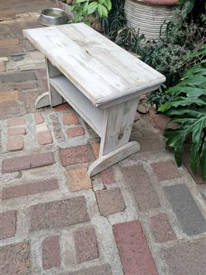 Whitewashed Pine Bench/Bankie