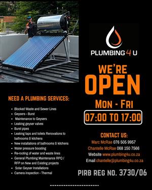 Plumbing 4U - Johannesburg Plumbing 