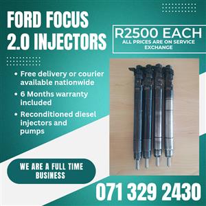 FORD FOCUS 2.0 INJECTORS FOR SALE WITH WARRANTY 