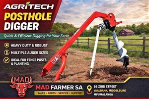 New Agritech post hole diggers for sale at Mad Farmer SA