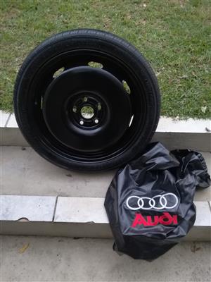 Audi TT 18 inch Factory Space Saver Spare Wheel with Spare Wheel Cover