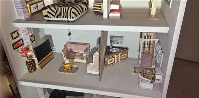 Kids Dollhouse for sale with furniture(handmade)