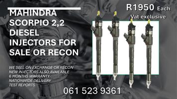 MAHINDRA SCORPIO DIESEL INJECTORS FOR SALE  WITH TEST REPORTS 