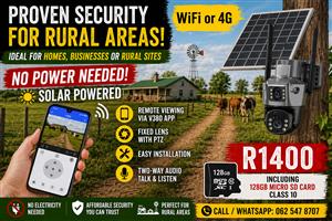 Solar PTZ - Wifi or 4G - Including a 128GB SD Card