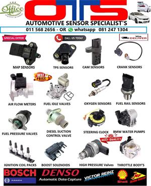 Map Sensors Cam Sensors Idle Valves Rail Sensors Coil Packs Trusted Reliable Auto Parts & Sensors