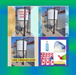 Cone shape detergent mixing machine,  TEL , free formulation book for over 40 products
