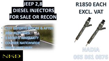 DIESEL INJECTORS FOR SALE FOR JEEP 2.8 - REBUILD AND TESTED