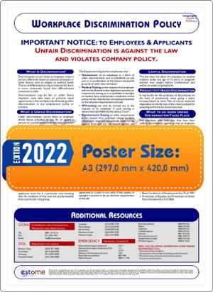 No Workplace Discrimination Policy Poster