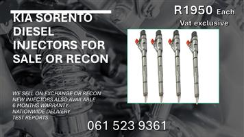 KIA SORENTO DIESEL INJECTORS FOR SALE WITH TEST REPORTS 