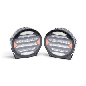 Universal 7″ LED Spotlamps with Orange Reflectors (pair)
