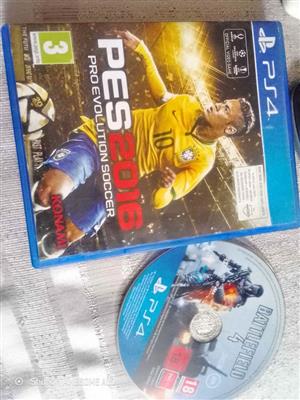 PS4 VIDEO GAMES BATTLE FIELDS 4 & PES2016 PRO EVOLUTION