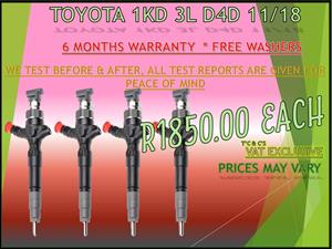 1KD Toyota Diesel Injectors