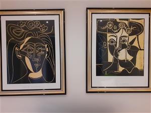 Picasso prints framed x 2