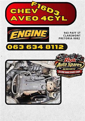 Chev Aveo F16D3 4cyl engine