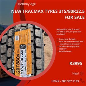 New Tracmax Tyres 315/80R22.5