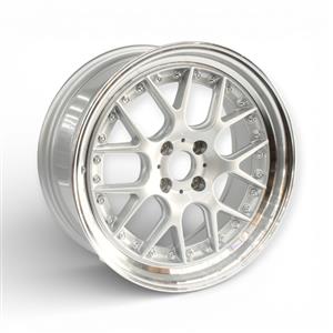 17″ TWC389 4/100 Silver Machine Lip Alloy Wheels