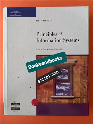 Principles Of Information Systems - Ralph M Stair - Fifth Edition - REF: 8026.