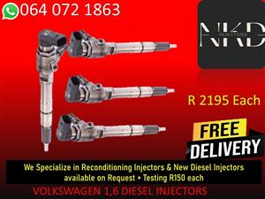 VOLKSWAGEN 1,6 DIESEL INJECTORS FOR SALE