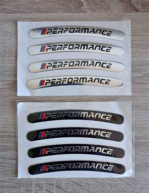 B-MW M Performance rim stickers badges