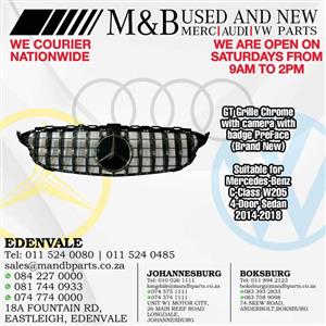 GT Grille Chrome with camera with badge PreFace (Brand New) Suitable for Mercedes-Benz C-Class W205