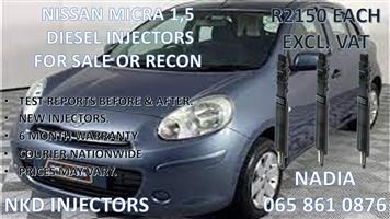 DIESEL INJECTORS FOR SALE FOR NISSAN MICRA 1.5