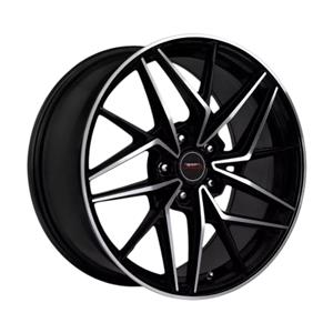 19″ A-Line Chicago 5/100 Black Machine Face Flow Forming Alloy Wheels