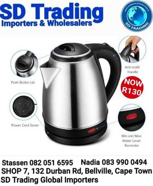 Condere 2 Litre Cordless Electric Kettle - Stainless Steel 