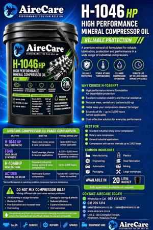 H-1046 HP - Mineral Air Compressor Oil