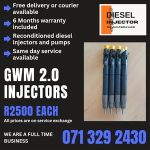 GWM 2.0 INJECTORS FOR SALE WITH WARRANTY INCLUDED 
