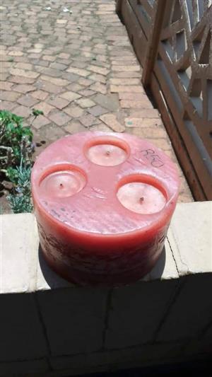 Medium Sized Red Scented Candle