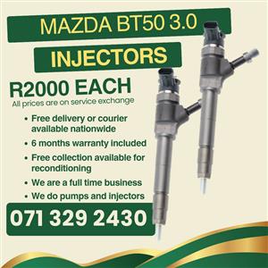 MAZDA BT50 3.0 INJECTORS FOR SALE WITH WARRANTY 