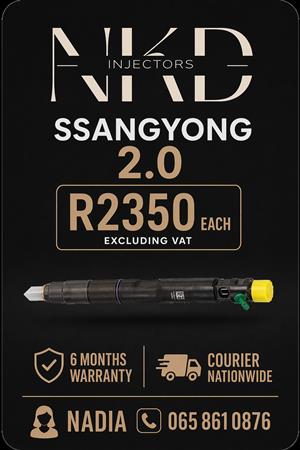 DIESEL INJECTORS FOR SALE FOR SSANGYONG 2.0 OR RECON