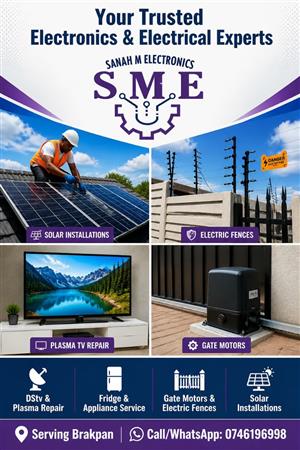 Gate motor and electric fence installation 