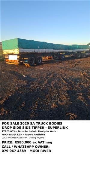 Sa Truck buddies drop side side tipper trailer 2020 model 