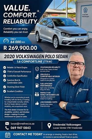 2020 Volkswagen Polo Sedan 1.6 Comfortline (77kW)