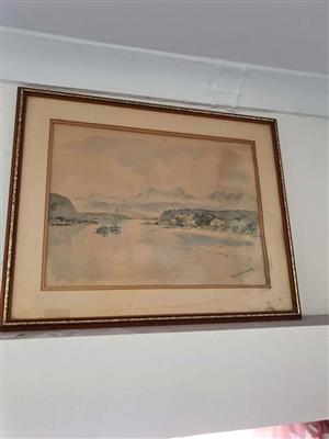 Painting signed by artist Michael Croesét
