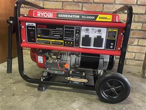 Ryobi RG- 6900K 5000 watt Petrol Generator Pull and Button start