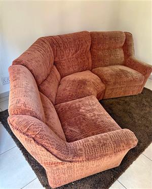 Comfortable High-Back L-Shape Corner Couch / Lounge Suite