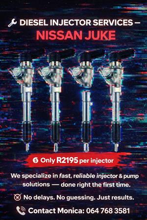 NISSAN JUKE Trusted Diesel Injector Services Nationwide