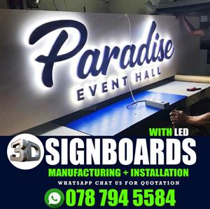 3D Signages Manufacturing and Installation