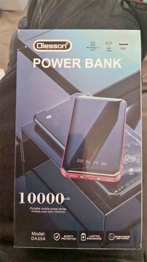 Olesson sleek modern, 10000mhz powerbank.