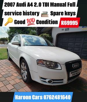 2007 Audi A4 2.0 TDI Manual services history 