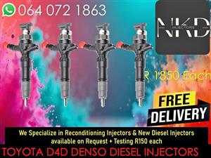TOYOTA D4D DIESEL INJECTORS FOR SALE