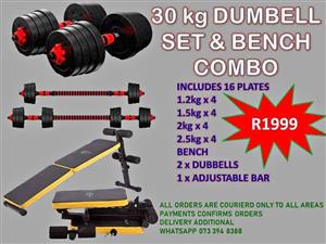 Dumbbells Bench Combo Set