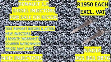 RENAULT 1,9 DIESEL INJECTORS FOR SALE NEW AND RECON