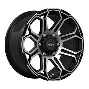18″ A-Line Terminator 6/139 Black Machine Face Alloy Wheels