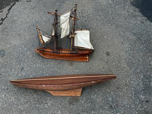 Sailing Boats hand-built wood.