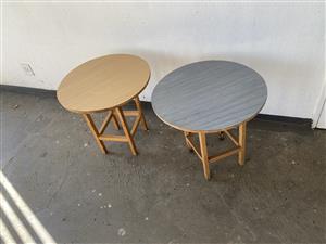 •	2x Round Wooden Tables For Sale.  In Good Condition.